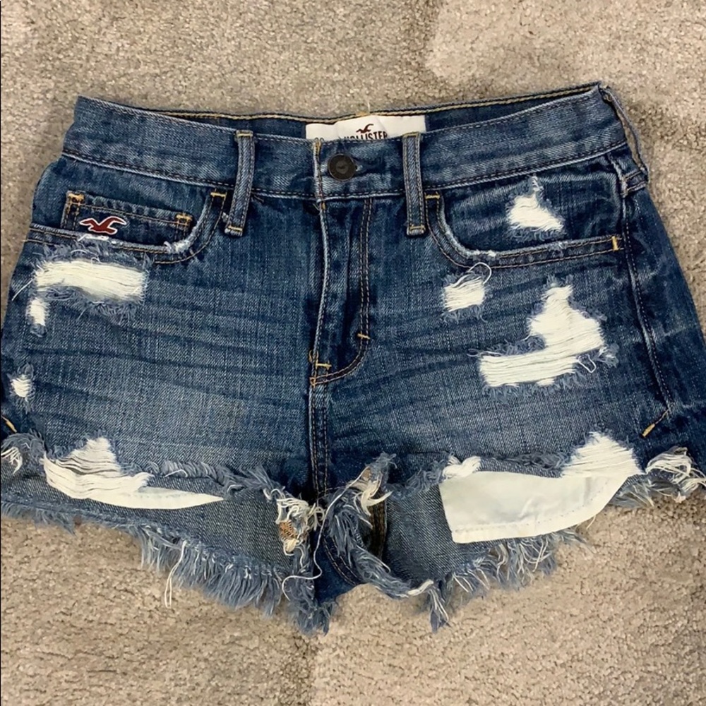 Hollister Mid Rise High Waist Denim Shorts